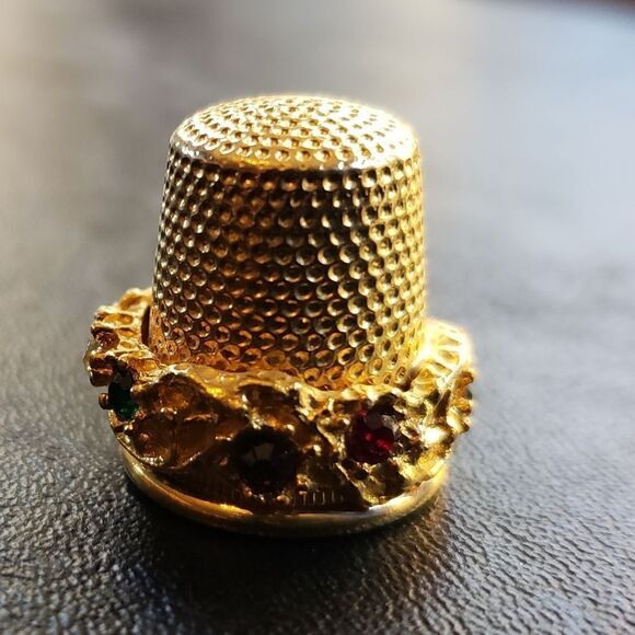 Vtg Jewled Thimble - Picture 5 of 6
